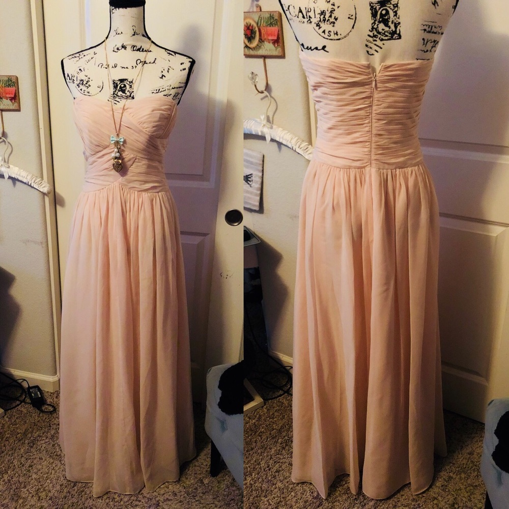 Blush bridesmaid or prom dress